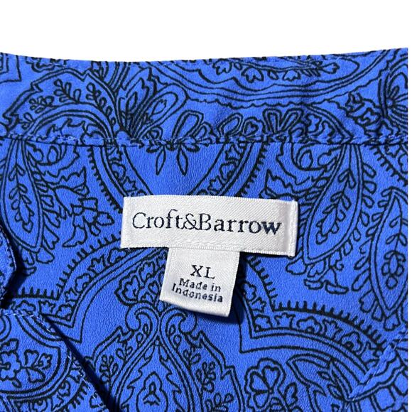 Croft & Barrow Paisley Print Woven Blouse - Women's XL - Picture 6 of 12